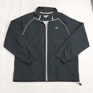 Vintage Y2K Nike Black Vented Lined Windbreaker Full-Zip Jacket Mens Size 2XL